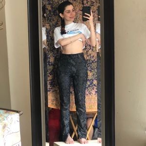 Deadstock Snake print faux leather pants